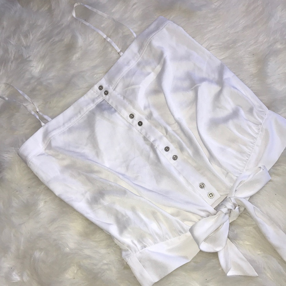 2B Bebe white tank top
